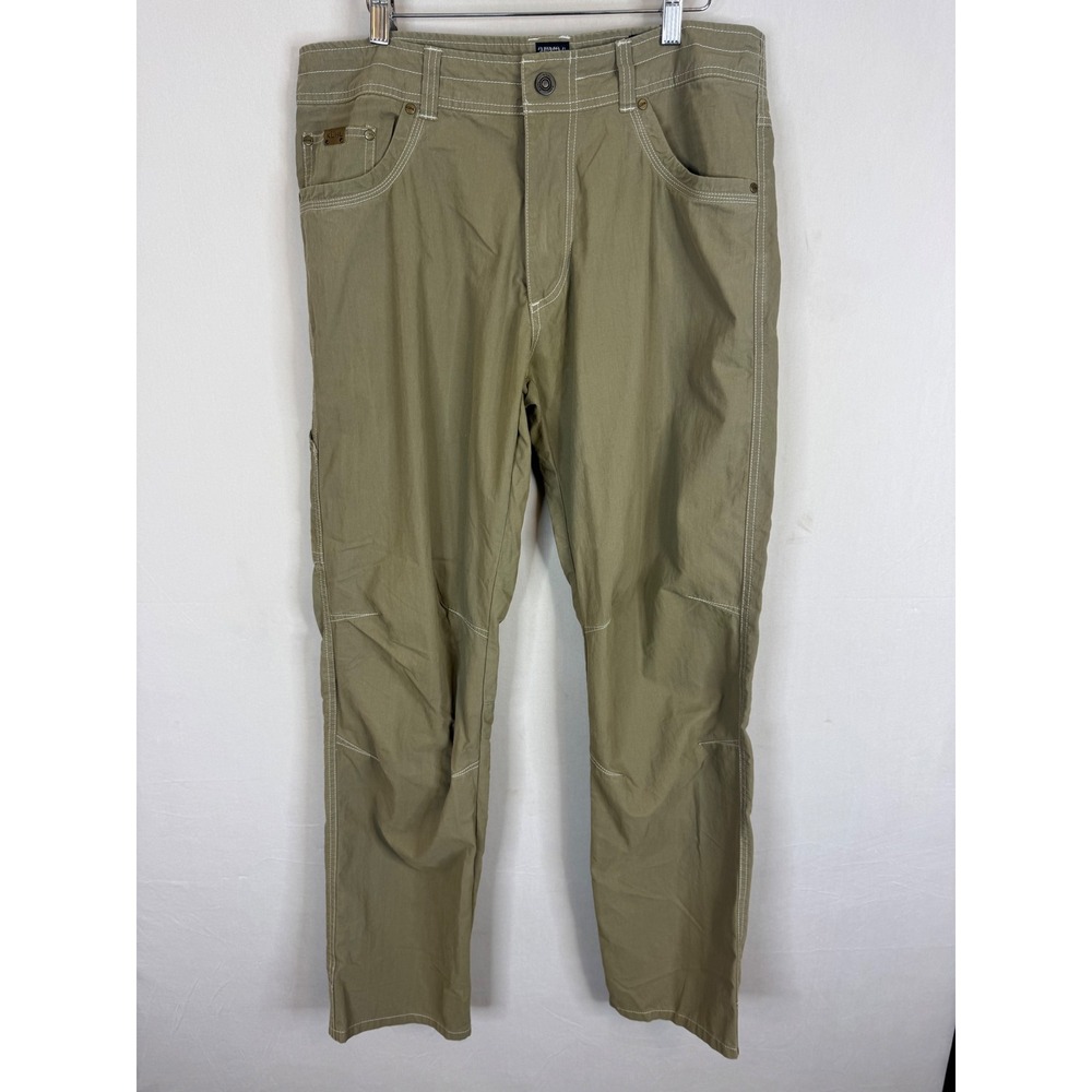 Kuhl Revolvr Mens Khaki Green Uberkuhl Quick Dry Hiking Pants 35x34